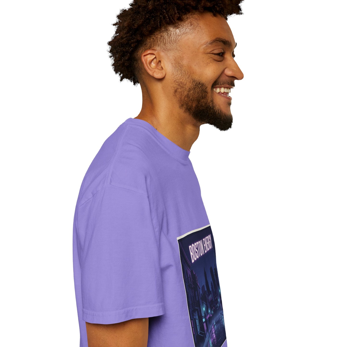 Boston Energy T-Shirt — Neon Cityscape Graphic Tee