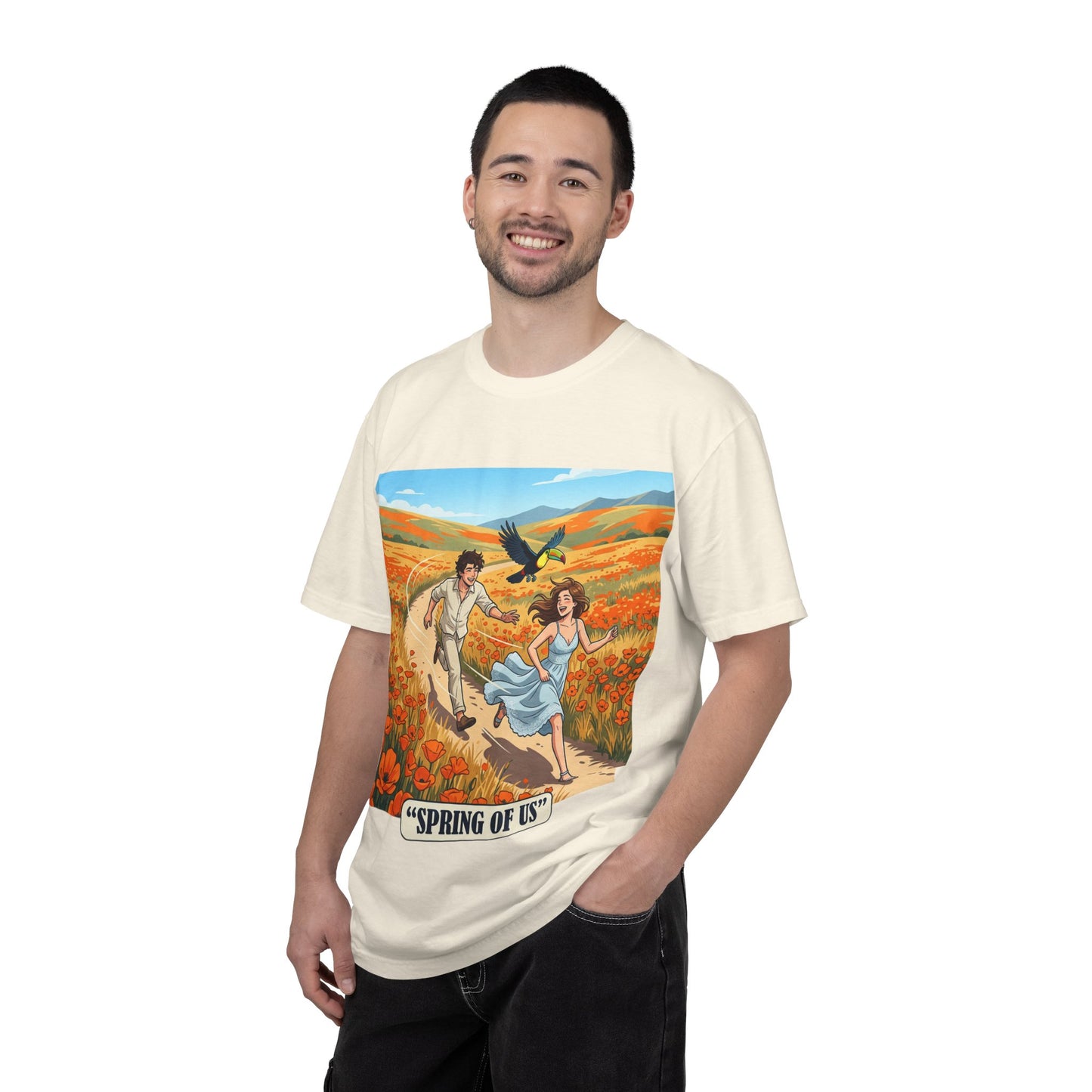 Spring of Us T-Shirt — Romantic Field Illustration Tee