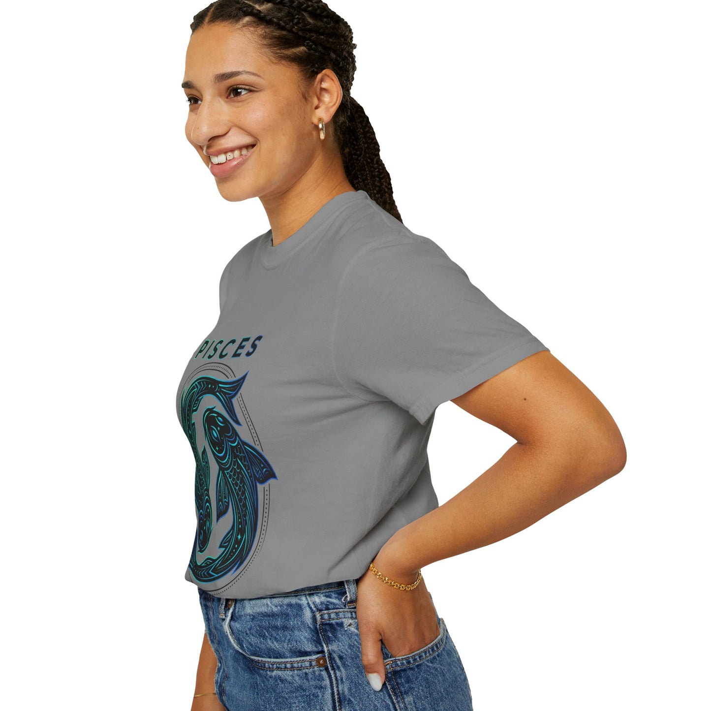 Pisces Zodiac T-Shirt — Artistic Twin Fish Astrology Tee