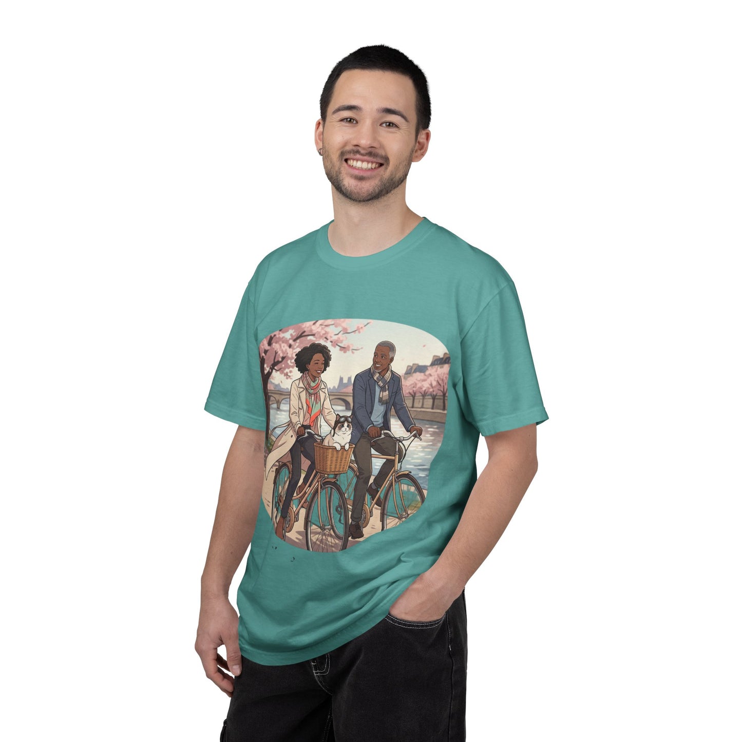 Couples Cherry Blossom Bike Ride T-Shirt