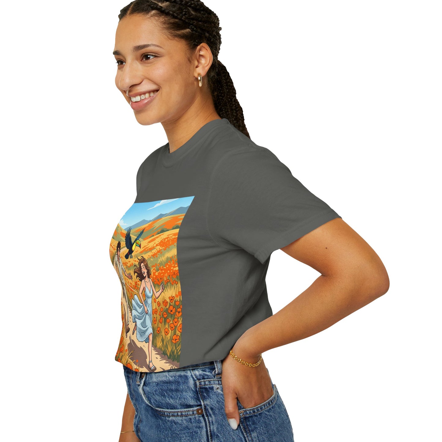 Spring of Us T-Shirt — Romantic Field Illustration Tee