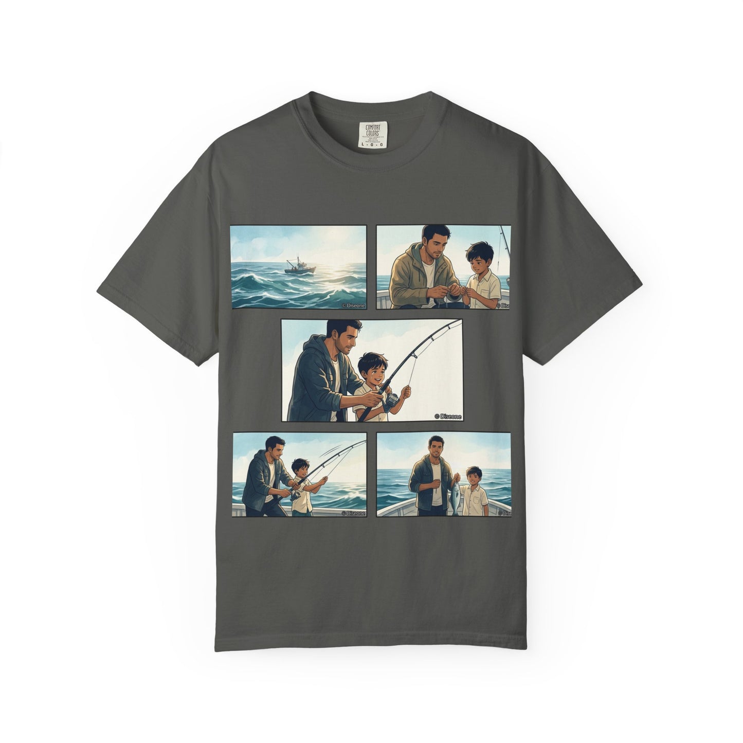 MORNING TIDES” (FATHER & SON EDITION) T-Shirt — Dad & Son Beach Fishing Graphic Tee