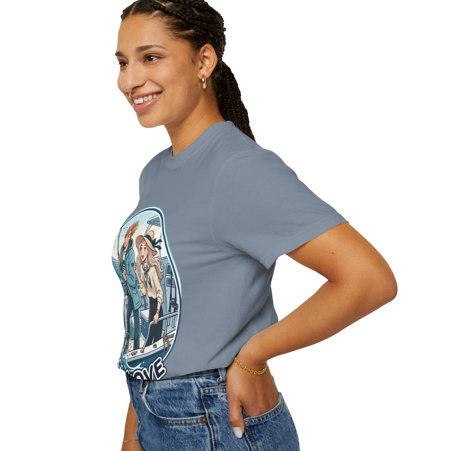 Reel Love Fishing T-Shirt — Cute Couple Anglers Graphic Tee