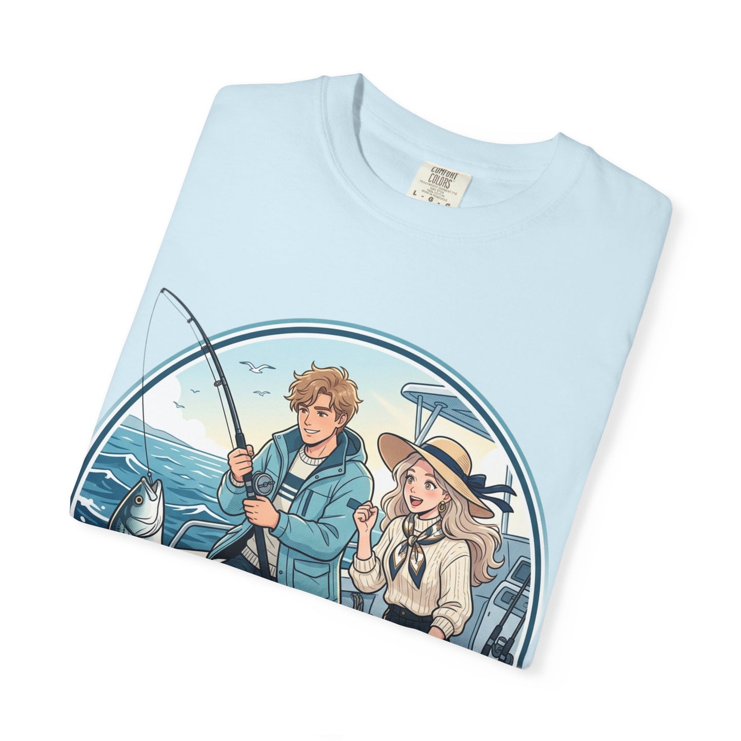 Reel Love Fishing T-Shirt — Cute Couple Anglers Graphic Tee