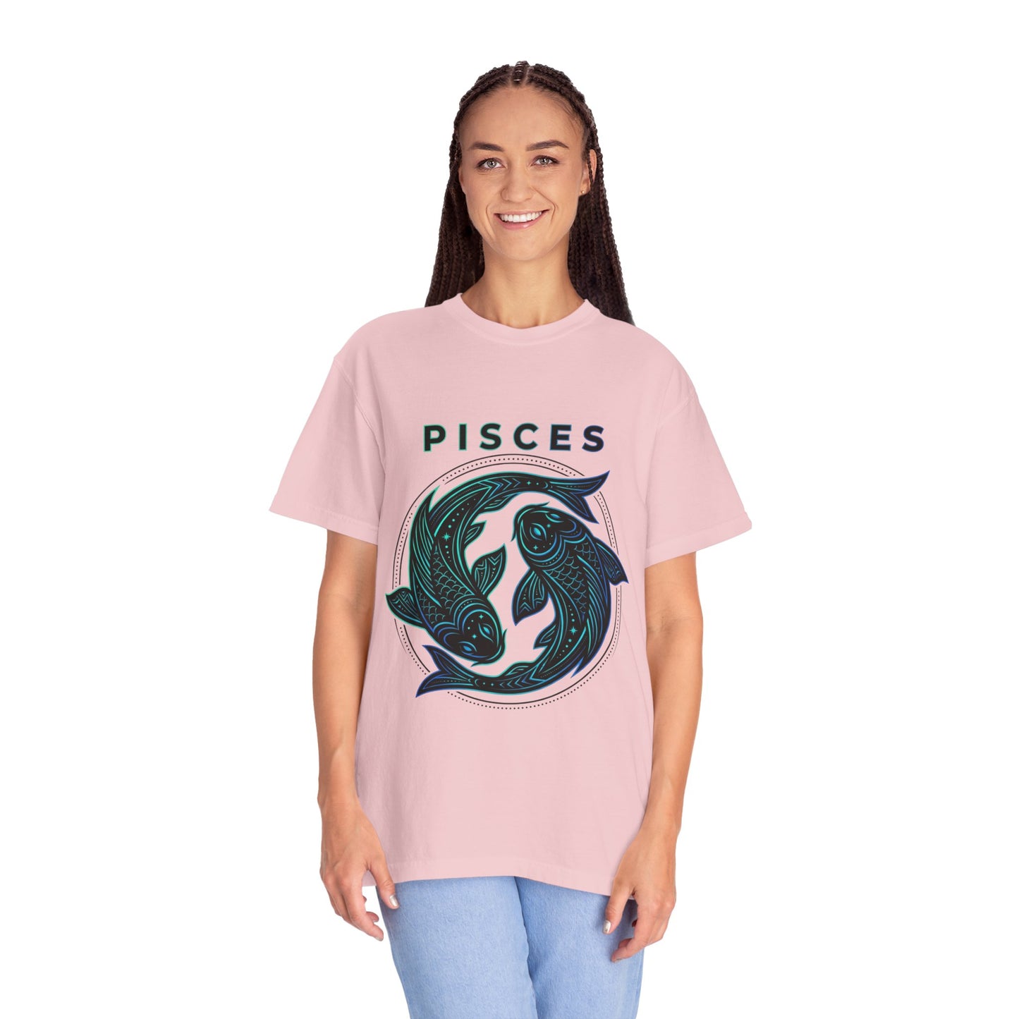 Pisces Zodiac T-Shirt — Artistic Twin Fish Astrology Tee