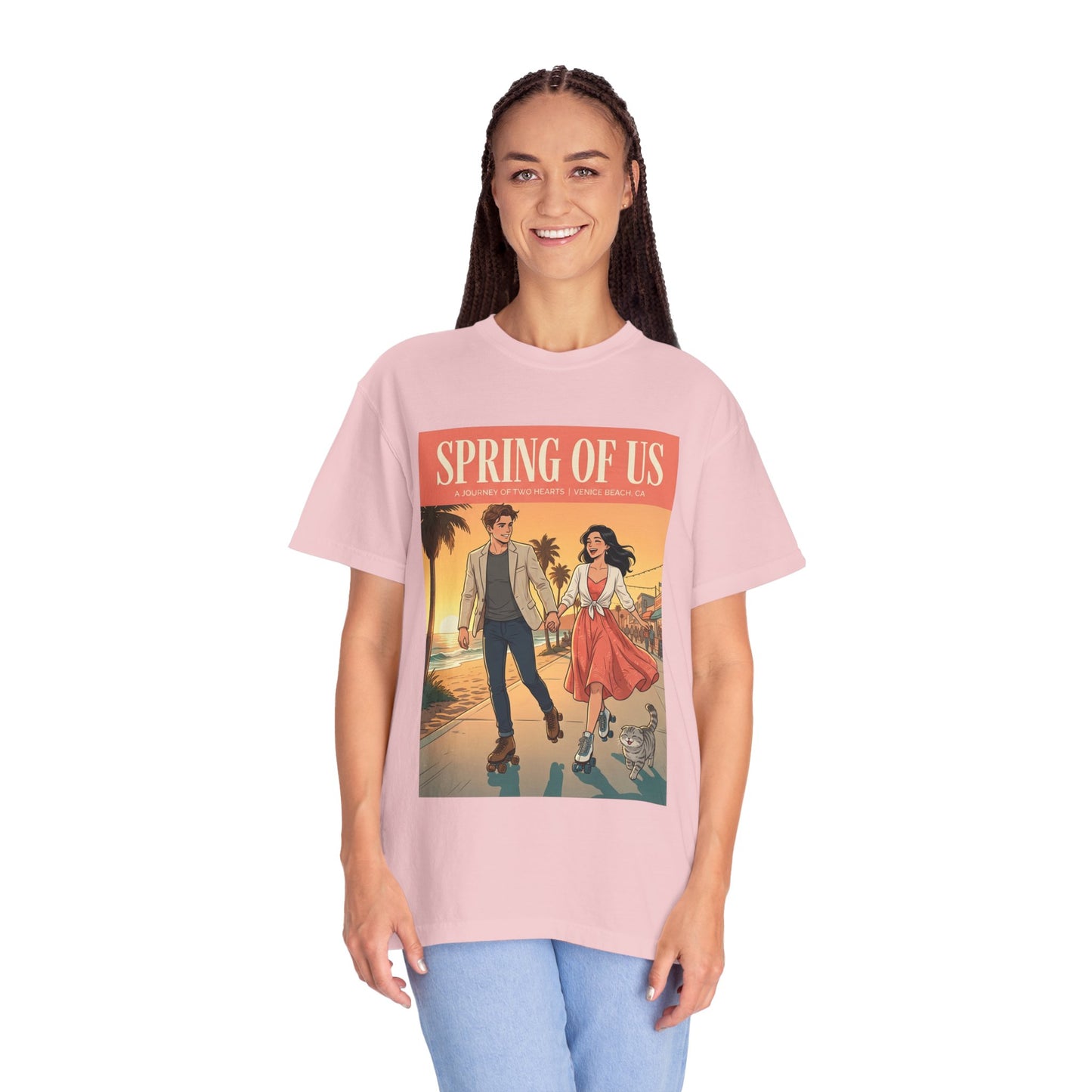 Spring of Us T-Shirt — Vintage Romantic Beach Couple Graphic Tee