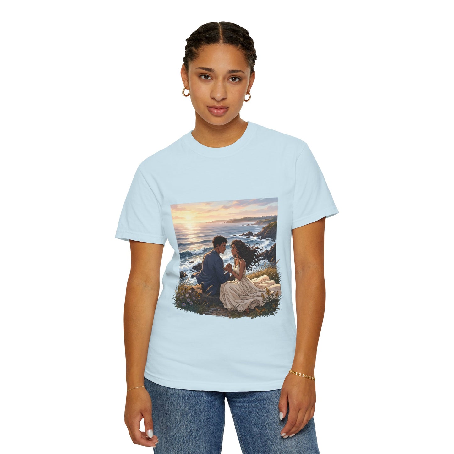 Romantic Sunset Beach Couple T-Shirt