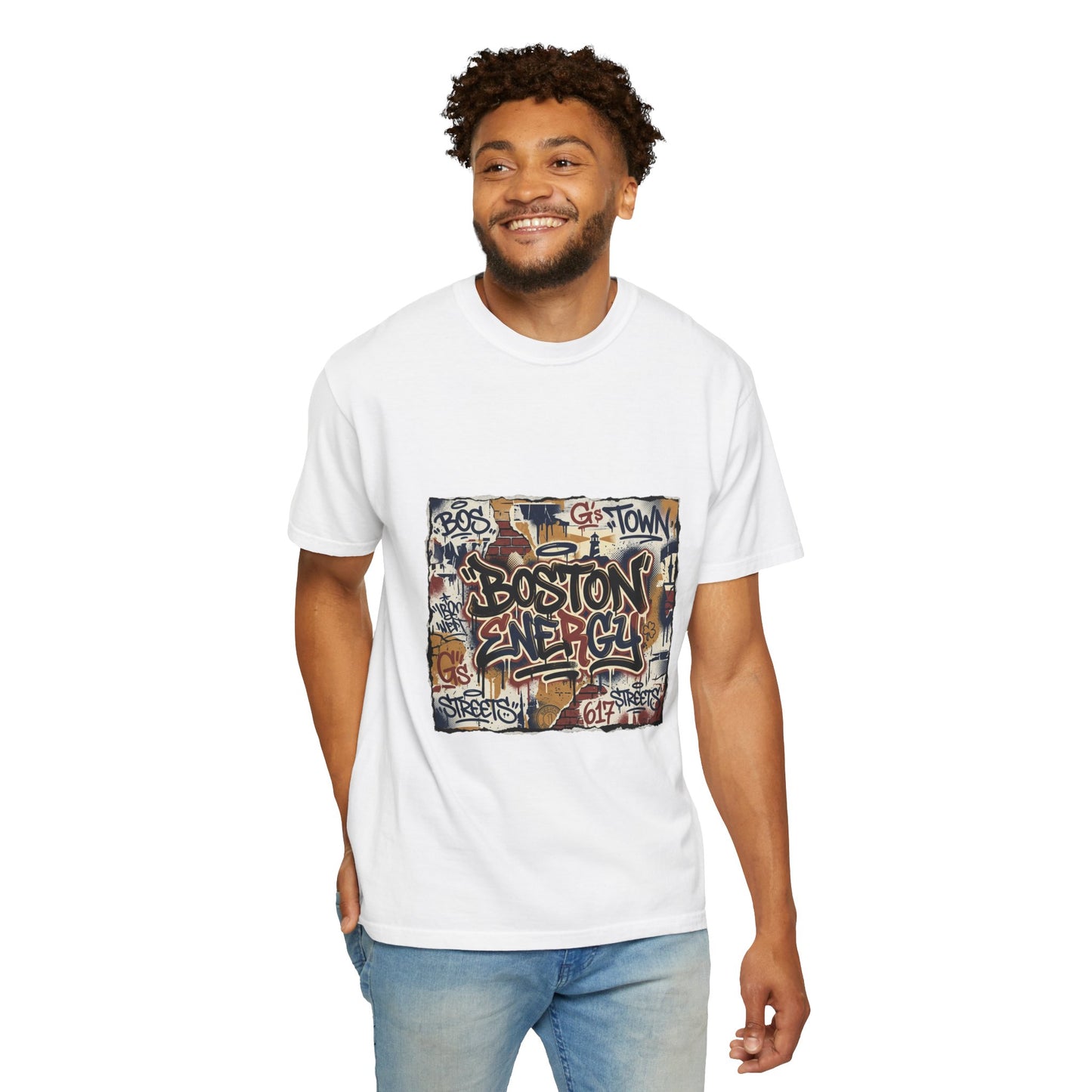 Boston Graffiti Tee — Urban Street Art T‑Shirt