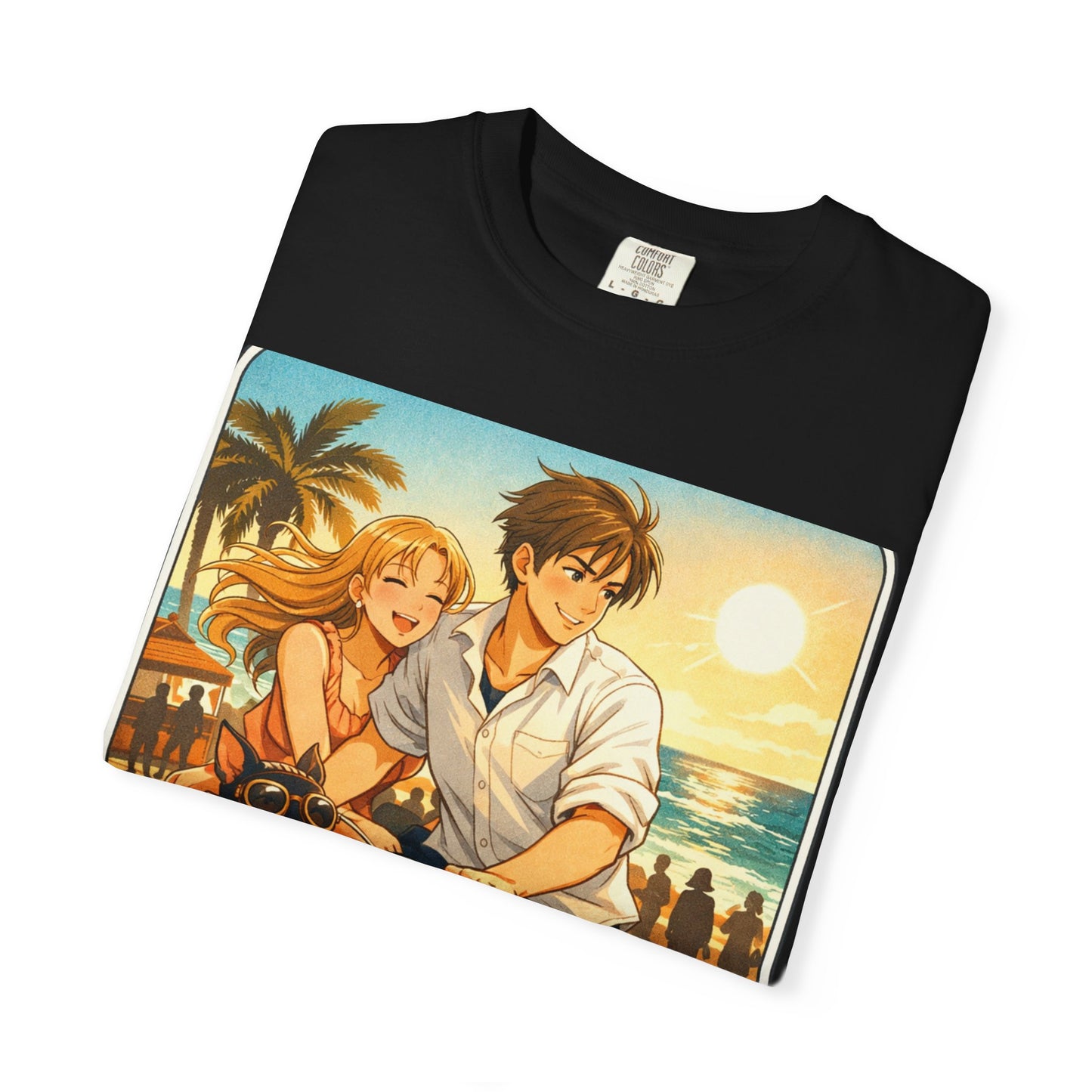 Spring of Us T-Shirt — Vintage Beach Couple Bicycle Design