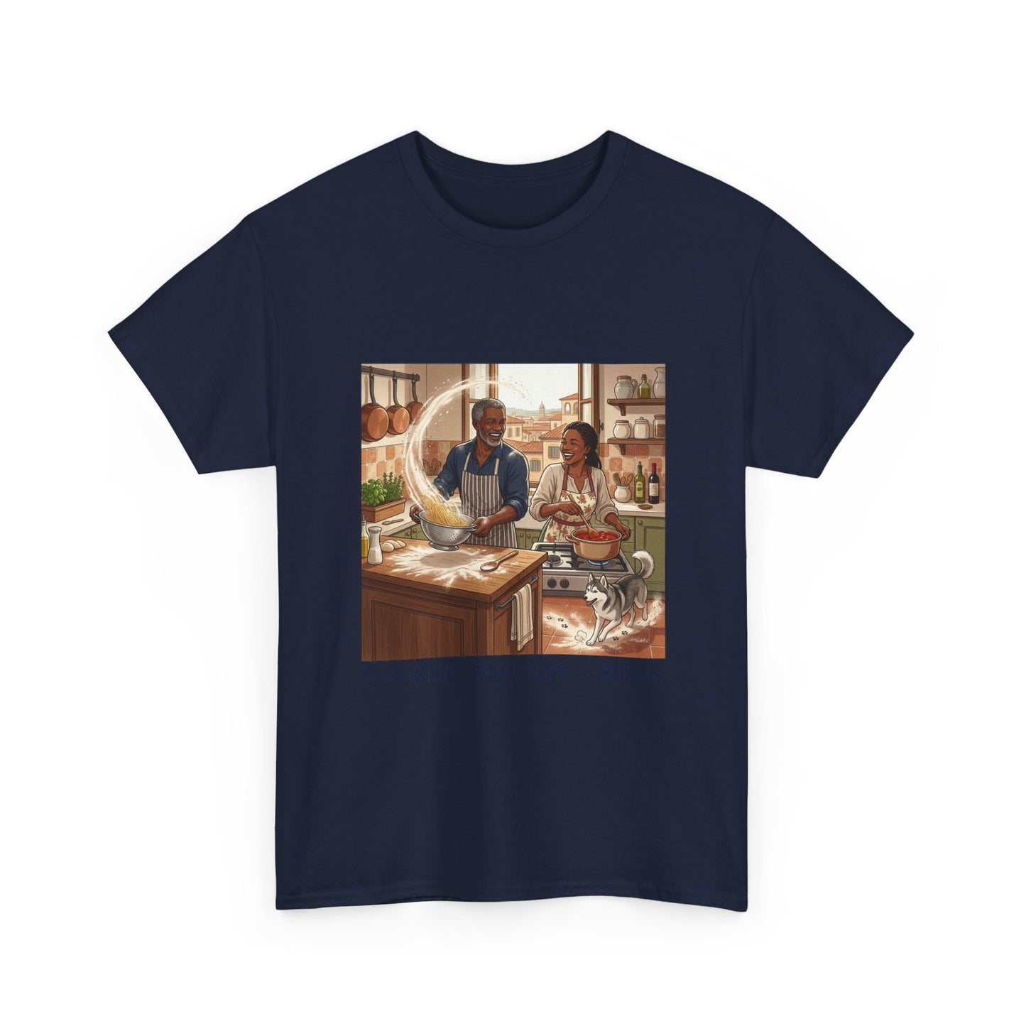 T-Shirt — 'Cooking Disaster — Rome' Illustrated Cooking Tee