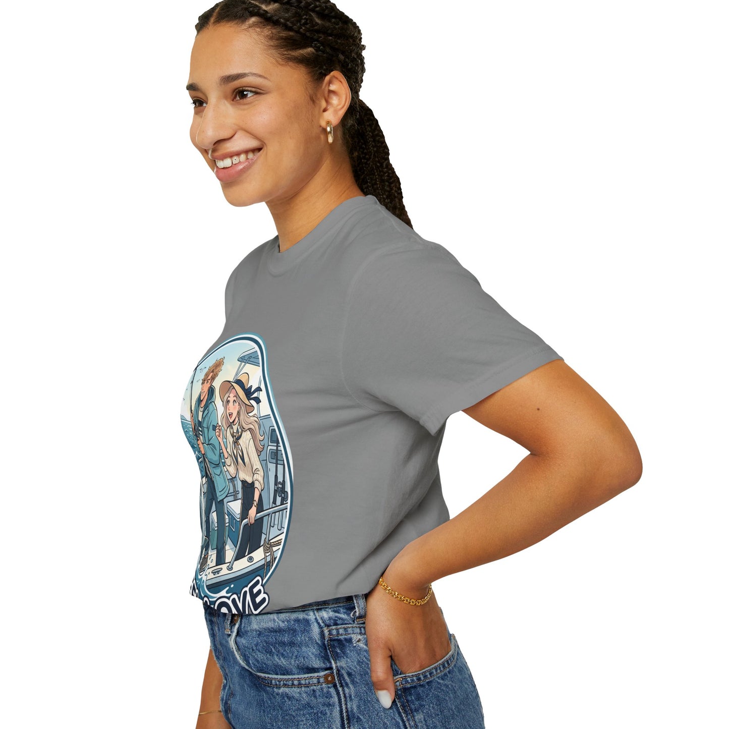 Reel Love Fishing T-Shirt — Cute Couple Anglers Graphic Tee