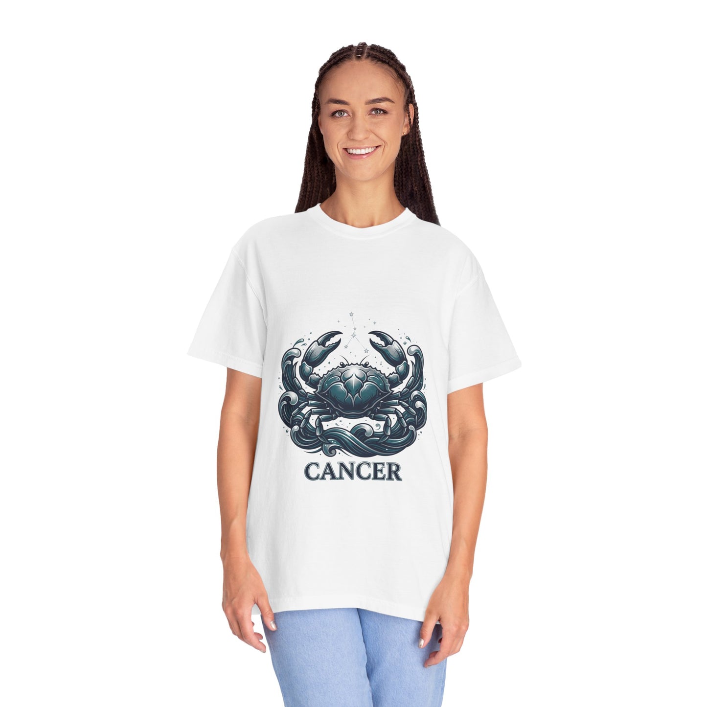 Cancer Zodiac T-Shirt — Stylized Crab Astrological Tee