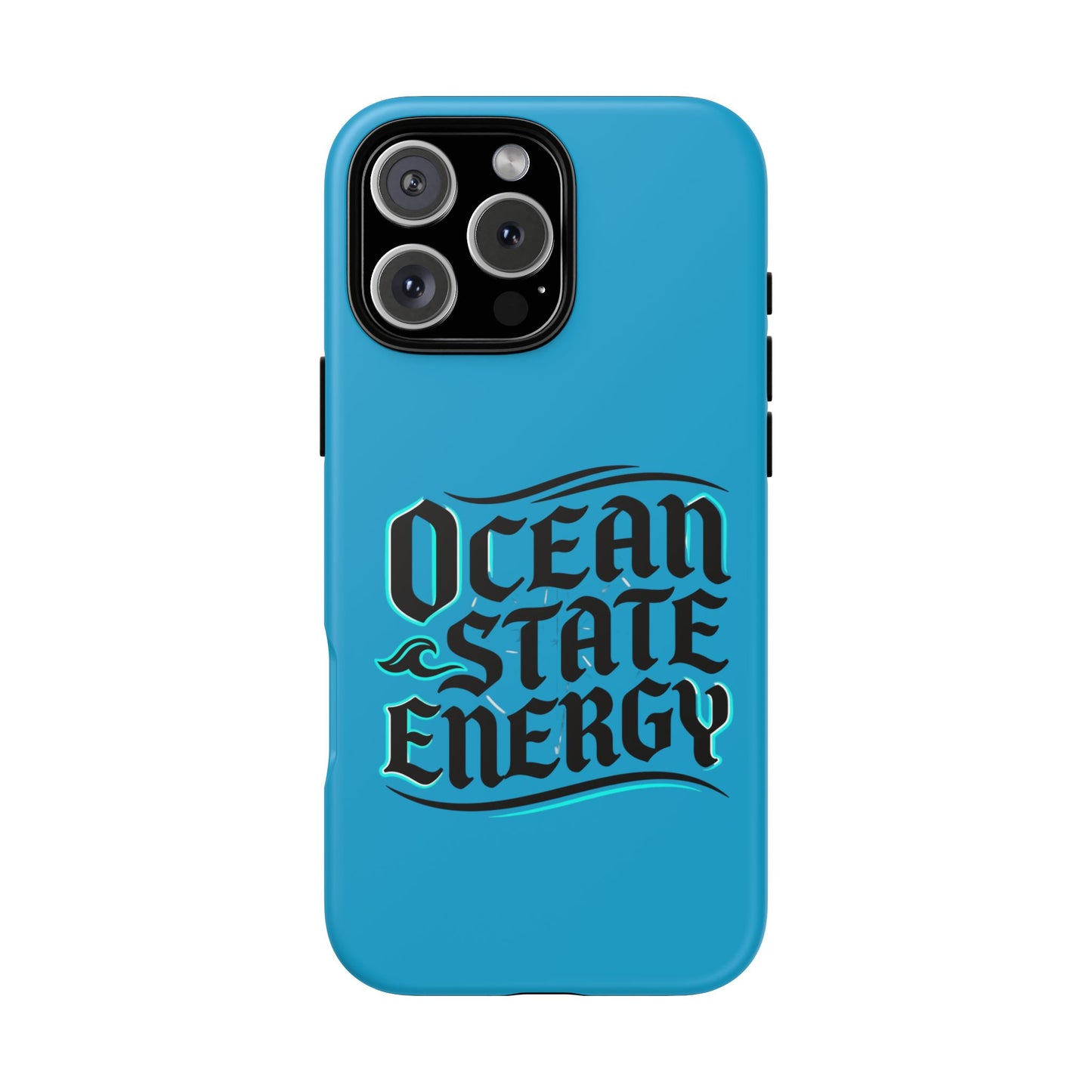 Ocean State Energy Phone Case — Tough Protective iPhone Cover with Nautical Script