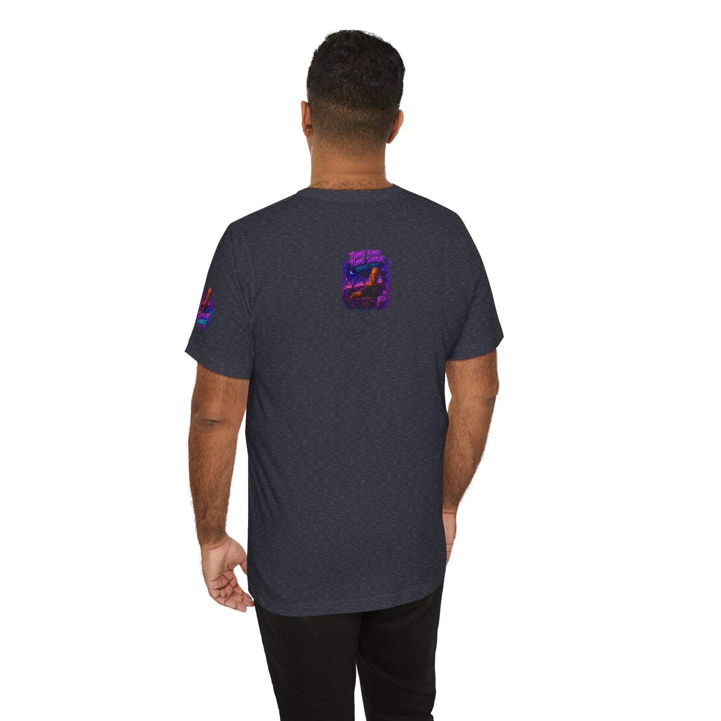 Tung Tung Tung Sahur Who Ride Like Us T-Shirt — Night Cruise Vaporwave Graphic Tee