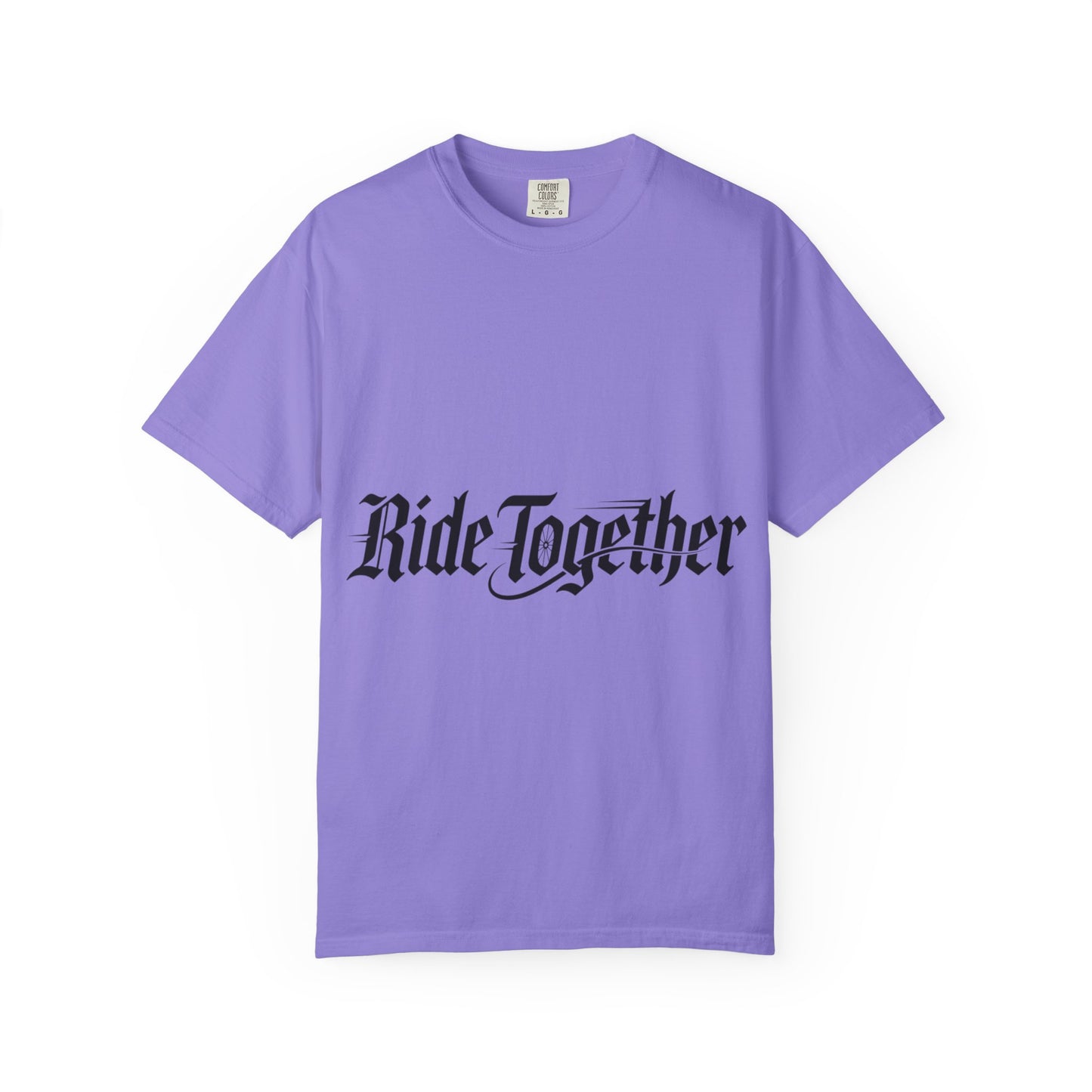 Ride Together T-Shirt — Gothic Script Motorcycle Tee
