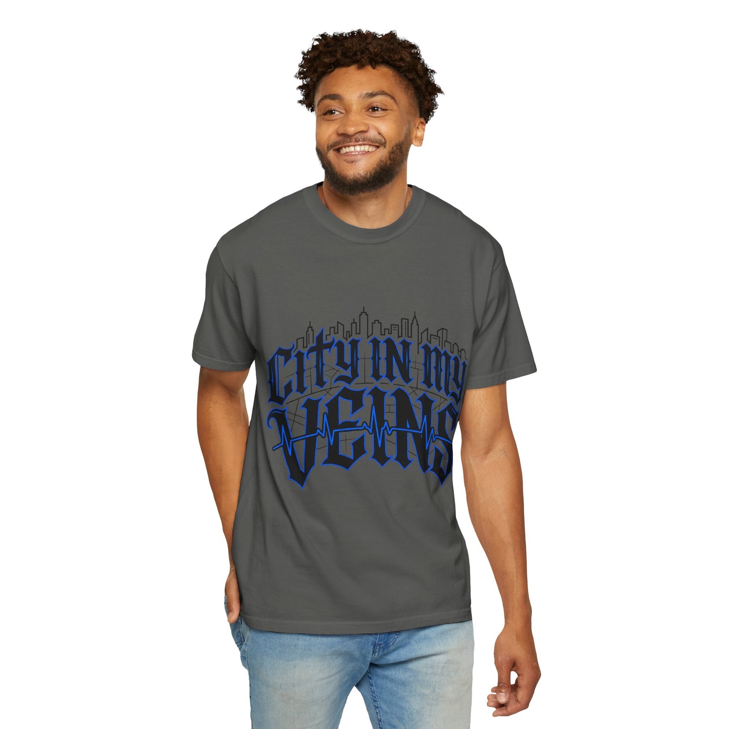 City in My Veins T-Shirt — Urban Skyline Graphic Tee