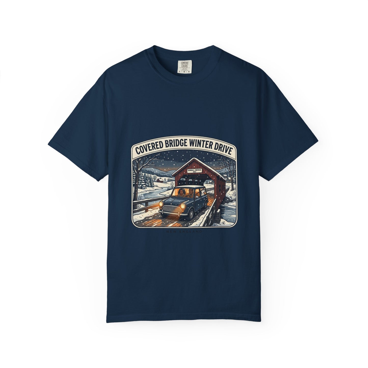 Covered Bridge Winter Drive T-Shirt