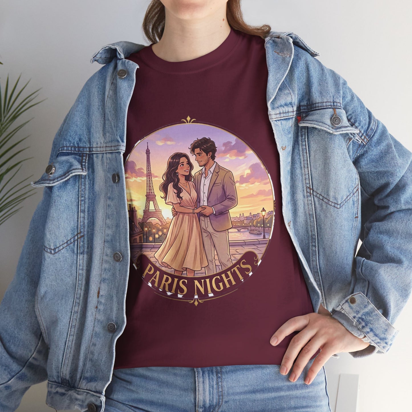 Paris Nights T-Shirt — Romantic Eiffel Tower Couple Tee