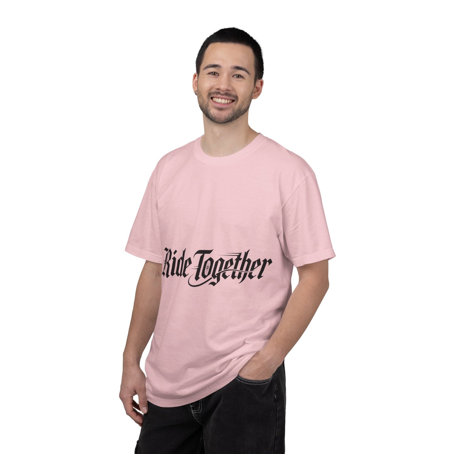 Ride Together T-Shirt — Gothic Script Motorcycle Tee