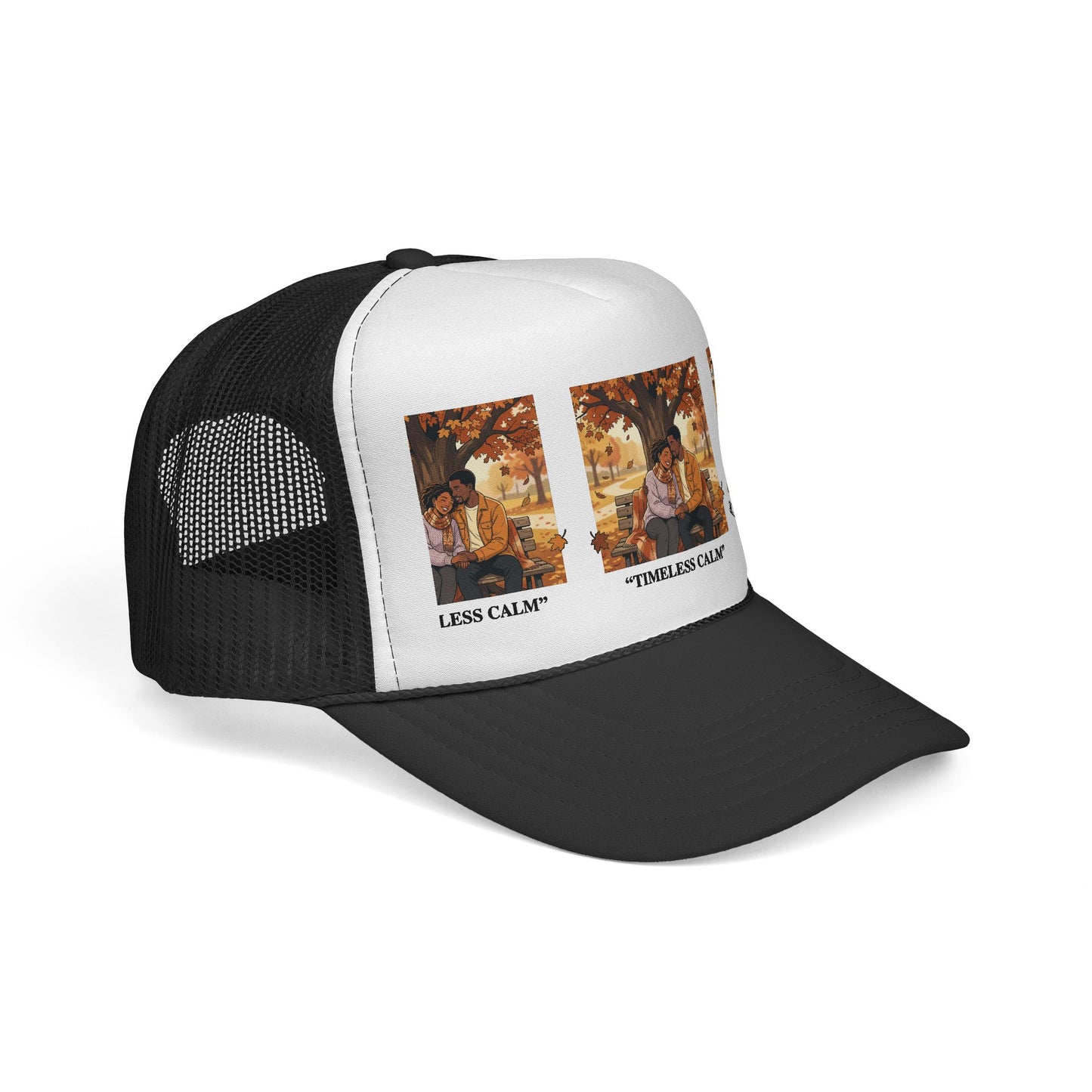 Trucker Cap — "Timeless Calm" Autumn Couple Vintage Patch