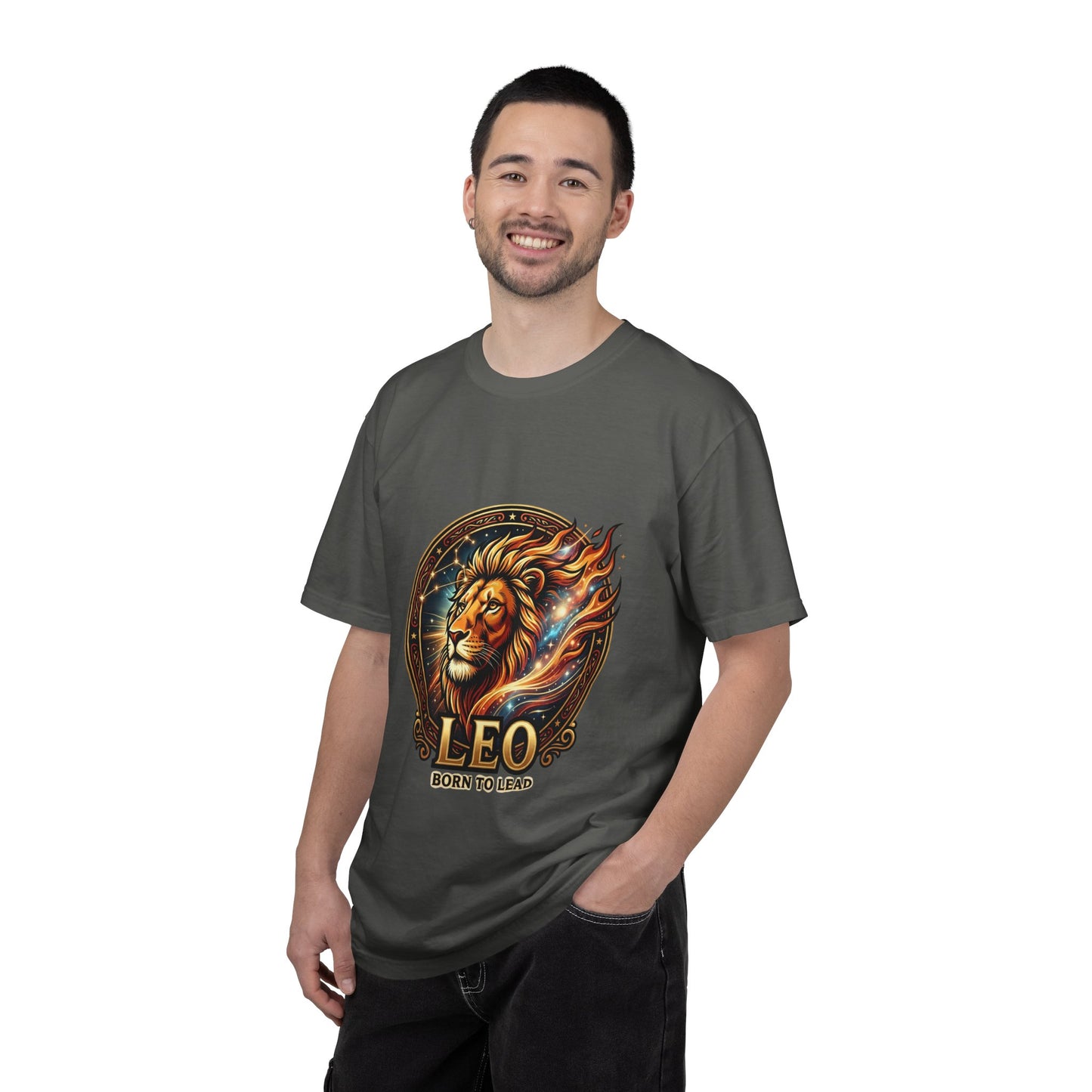 Leo 'Born to Lead' T-Shirt — Bold Zodiac Lion Graphic Tee