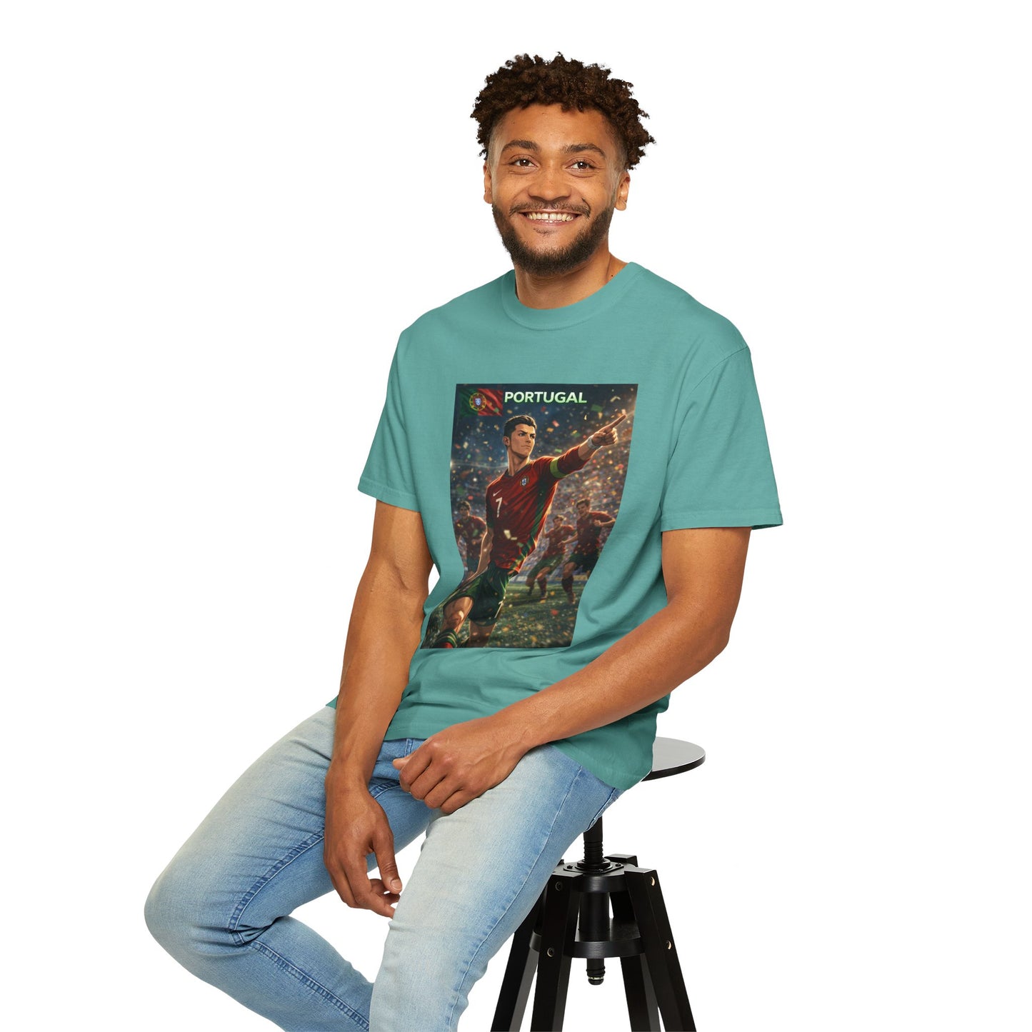 Portugal Soccer Poster T-Shirt — Cristiano Ronaldo Tribute Tee