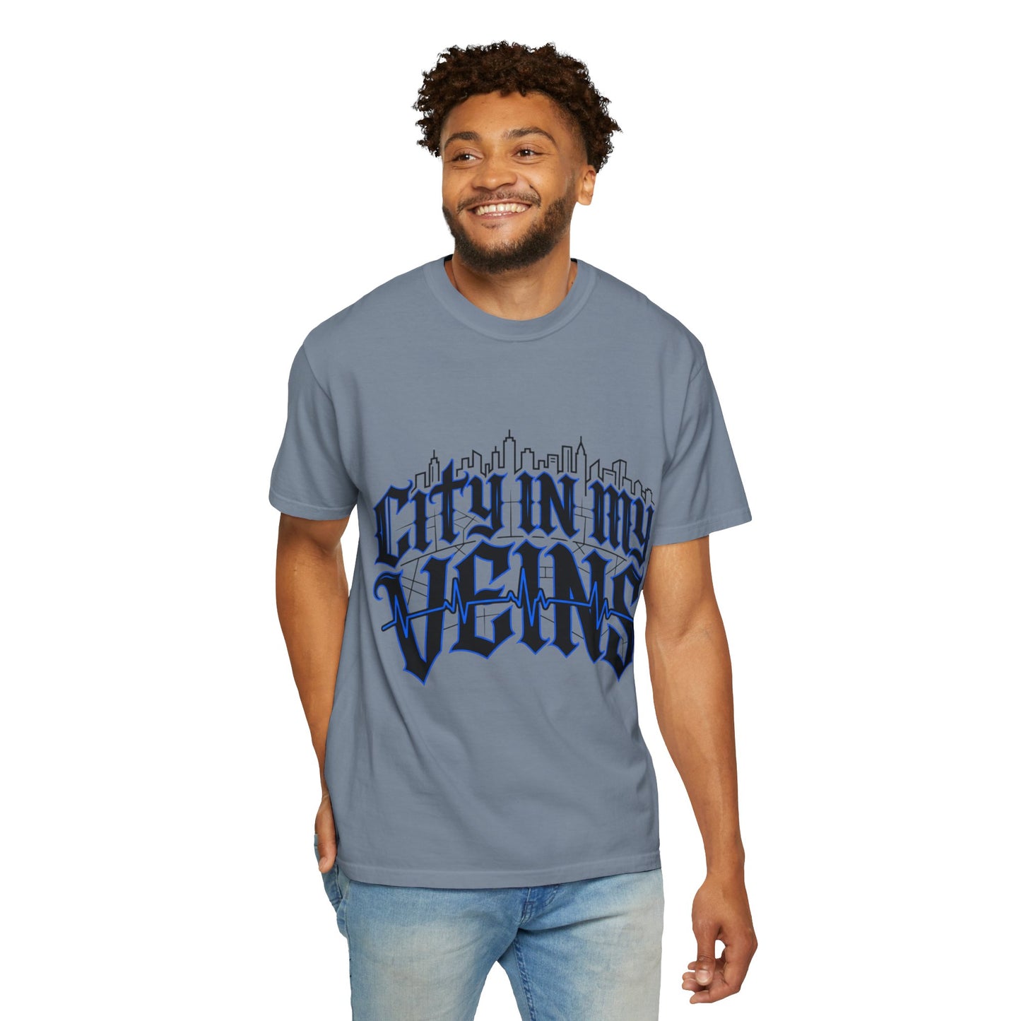 City in My Veins T-Shirt — Urban Skyline Graphic Tee
