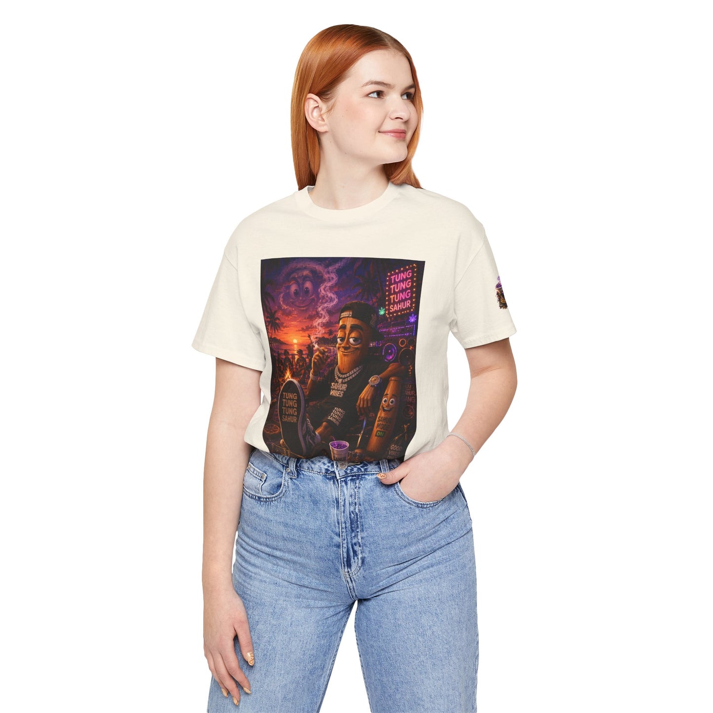 Tung Tung Tung Sahur T-Shirt — "Summertime Vibes" Retro Beach Party Graphic Tee