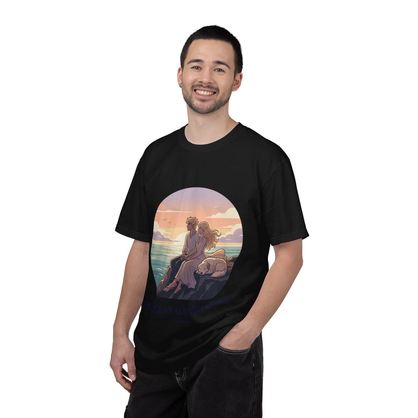 Ocean Sunset Graphic T-Shirt — "The Ocean Already Knows"