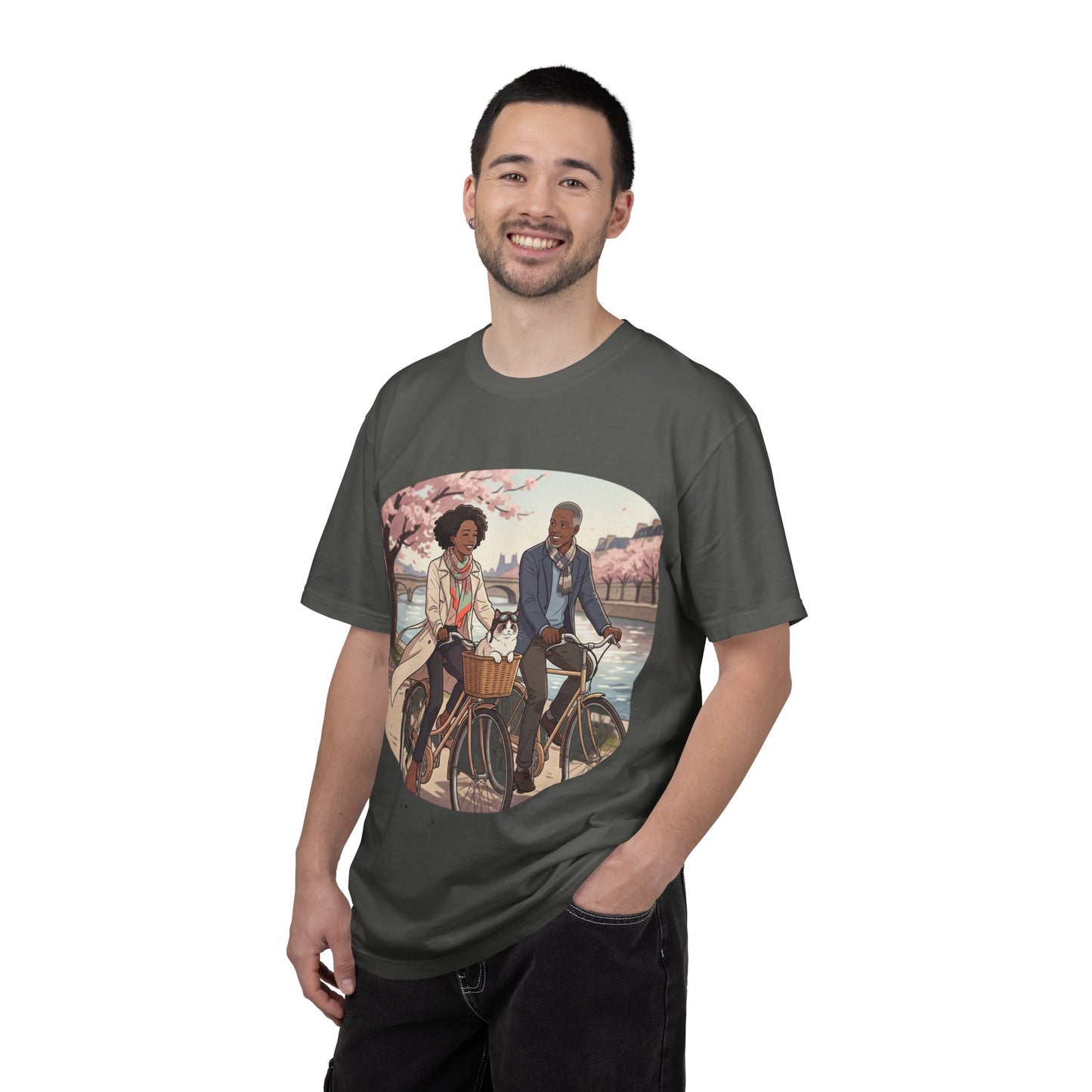 Couples Cherry Blossom Bike Ride T-Shirt