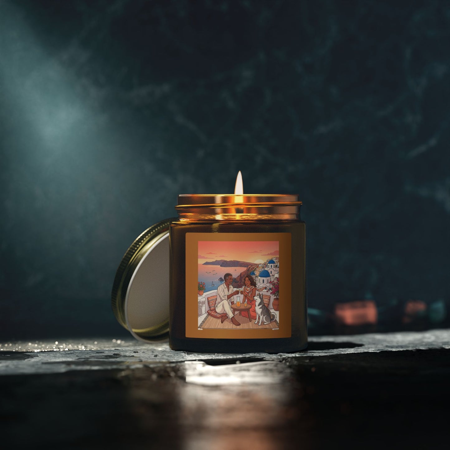 Coconut Apricot Scented Candle — Mediterranean Sunset 4oz/9oz