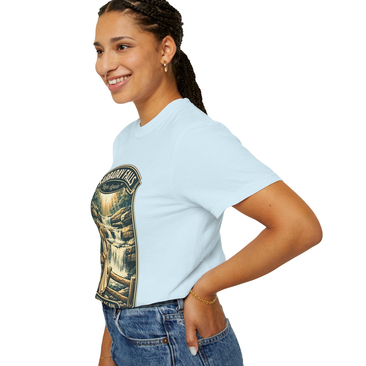 Sabbaday Falls 'We Begin Again' Vintage Nature T-Shirt