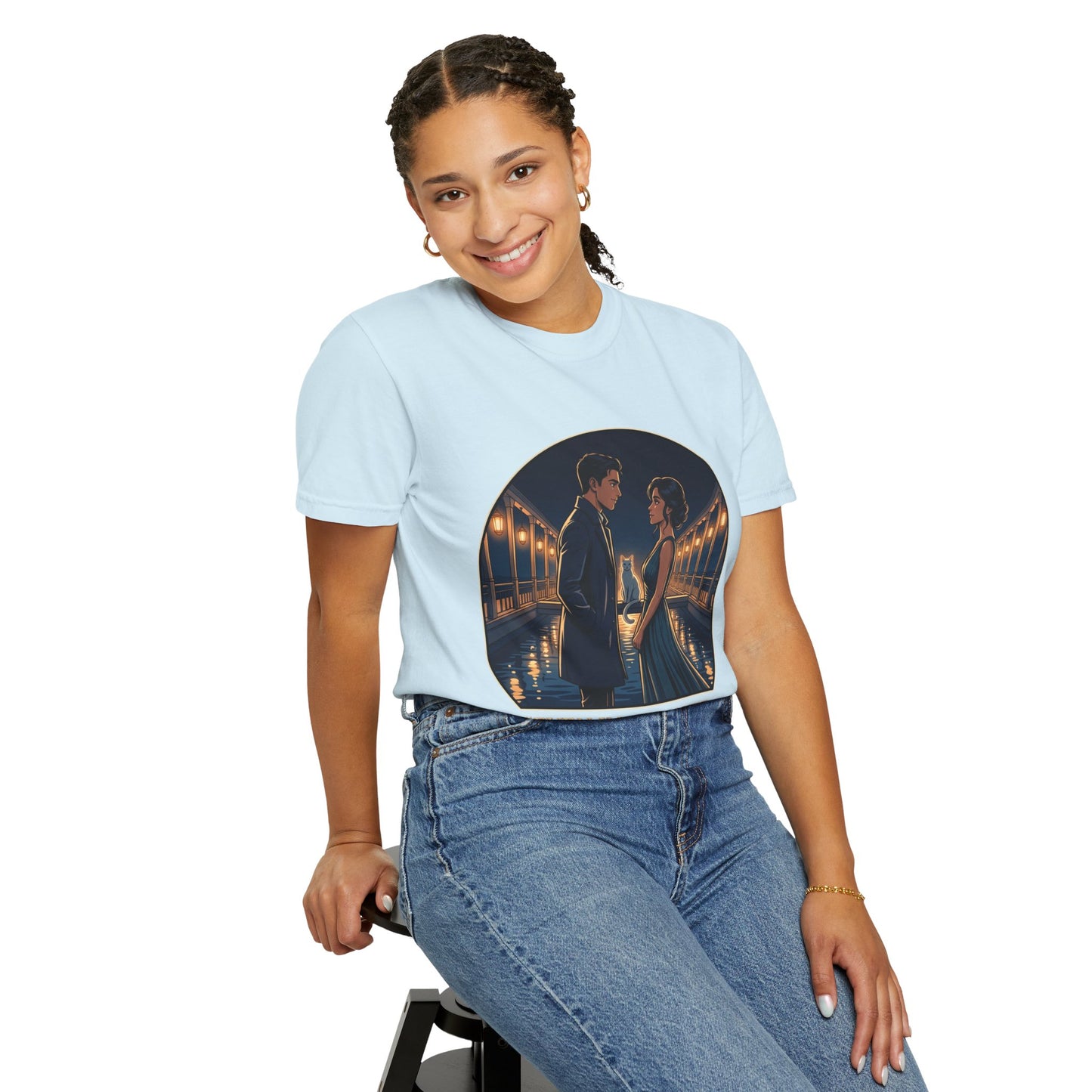 Romantic Night Stroll T-Shirt — "Even in the Quiet... We Shine" Graphic Tee