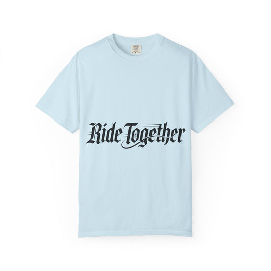 Ride Together T-Shirt — Gothic Script Motorcycle Tee