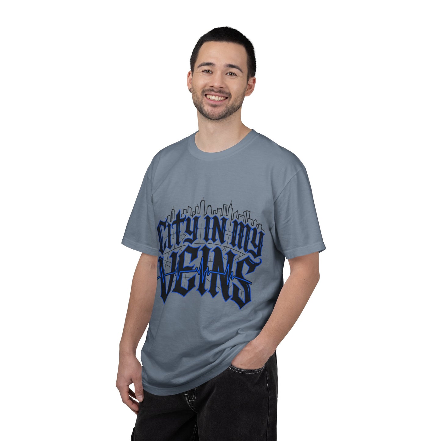 City in My Veins T-Shirt — Urban Skyline Graphic Tee