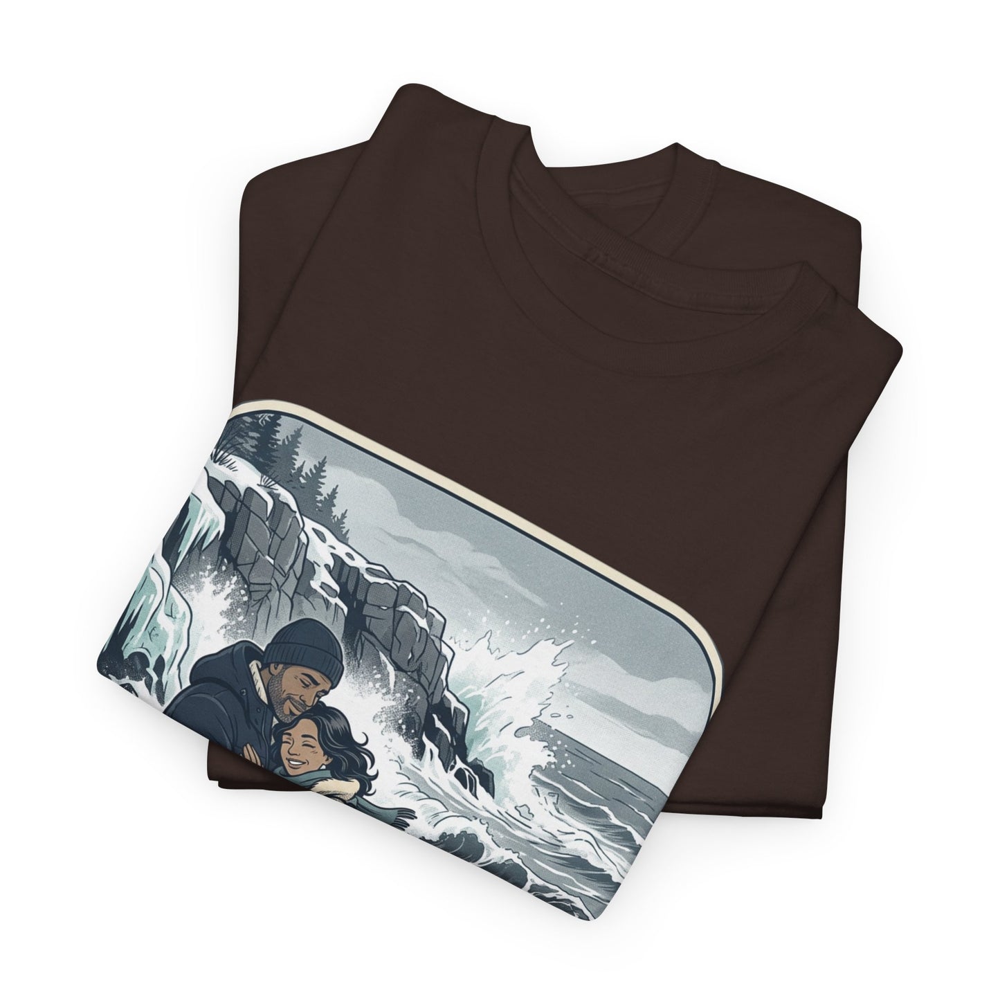Acadia National Park Tee — Coastal Winter Couple Graphic