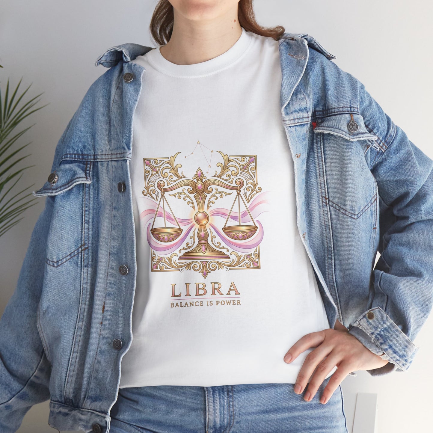 Libra Scales T‑Shirt — Zodiac Balance Is Power Tee