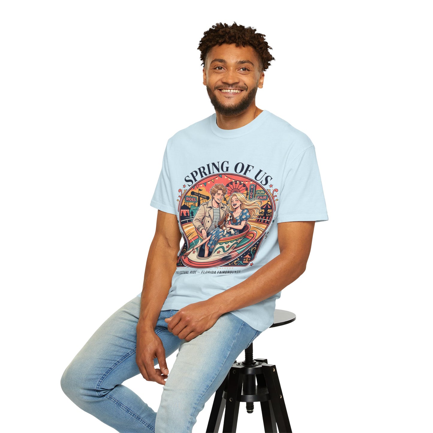 Spring of Us T-Shirt — Retro Carnival Couple Tee (Spring Festival Concert)