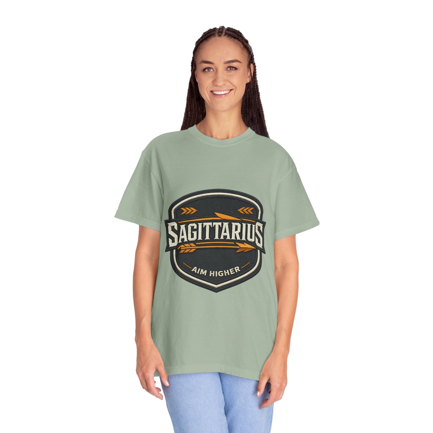 Sagittarius 'Aim Higher' T‑Shirt — Zodiac Archer Graphic Tee