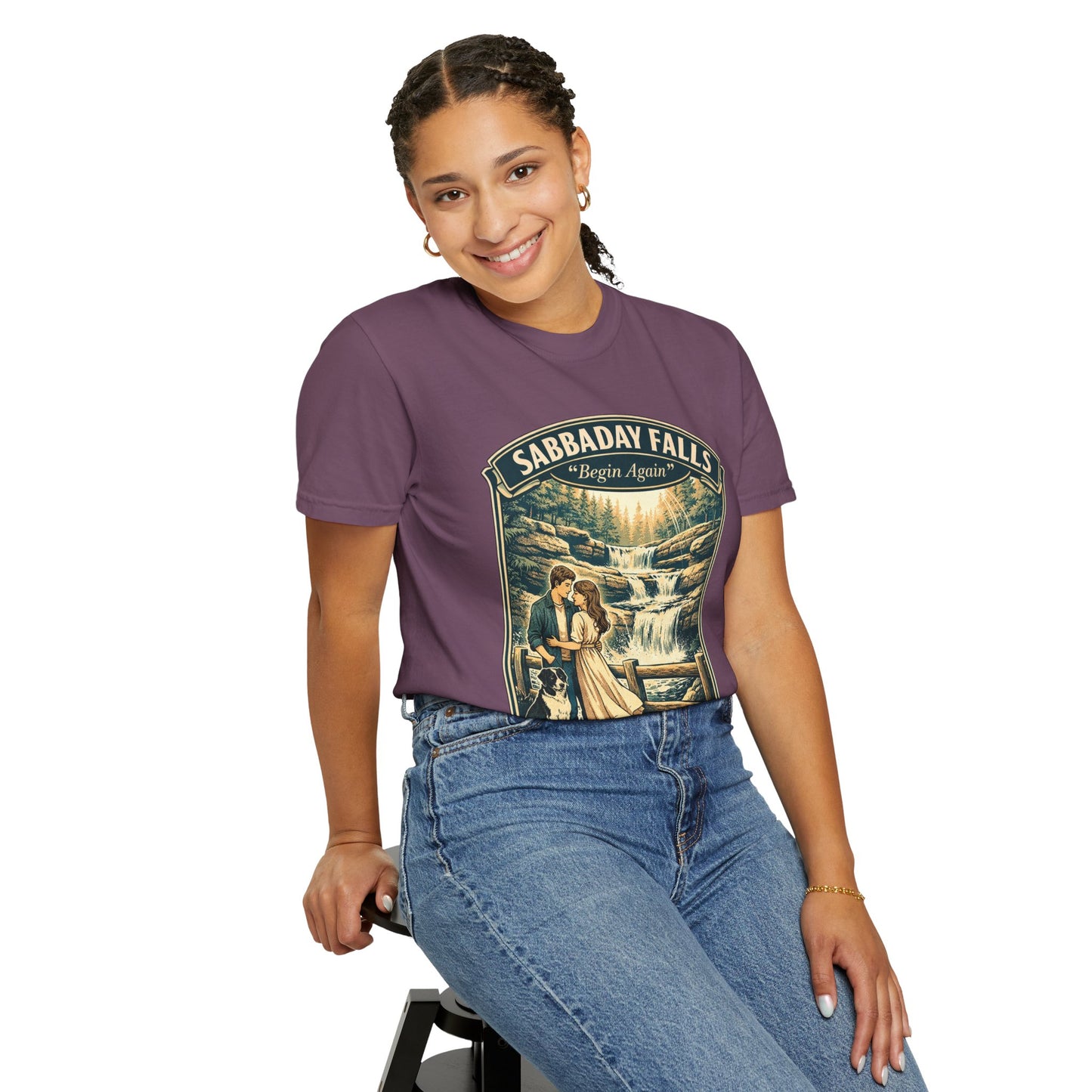 Sabbaday Falls 'We Begin Again' Vintage Nature T-Shirt