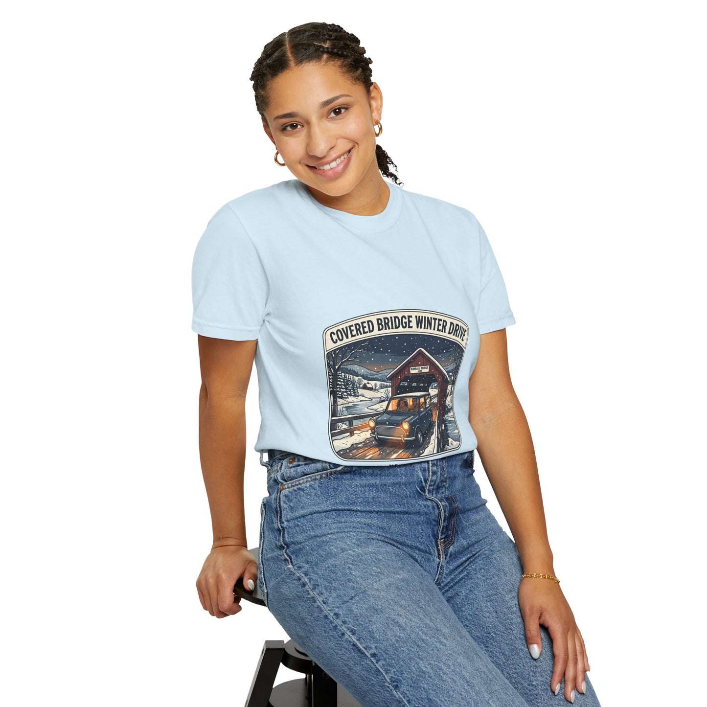 Covered Bridge Winter Drive T-Shirt