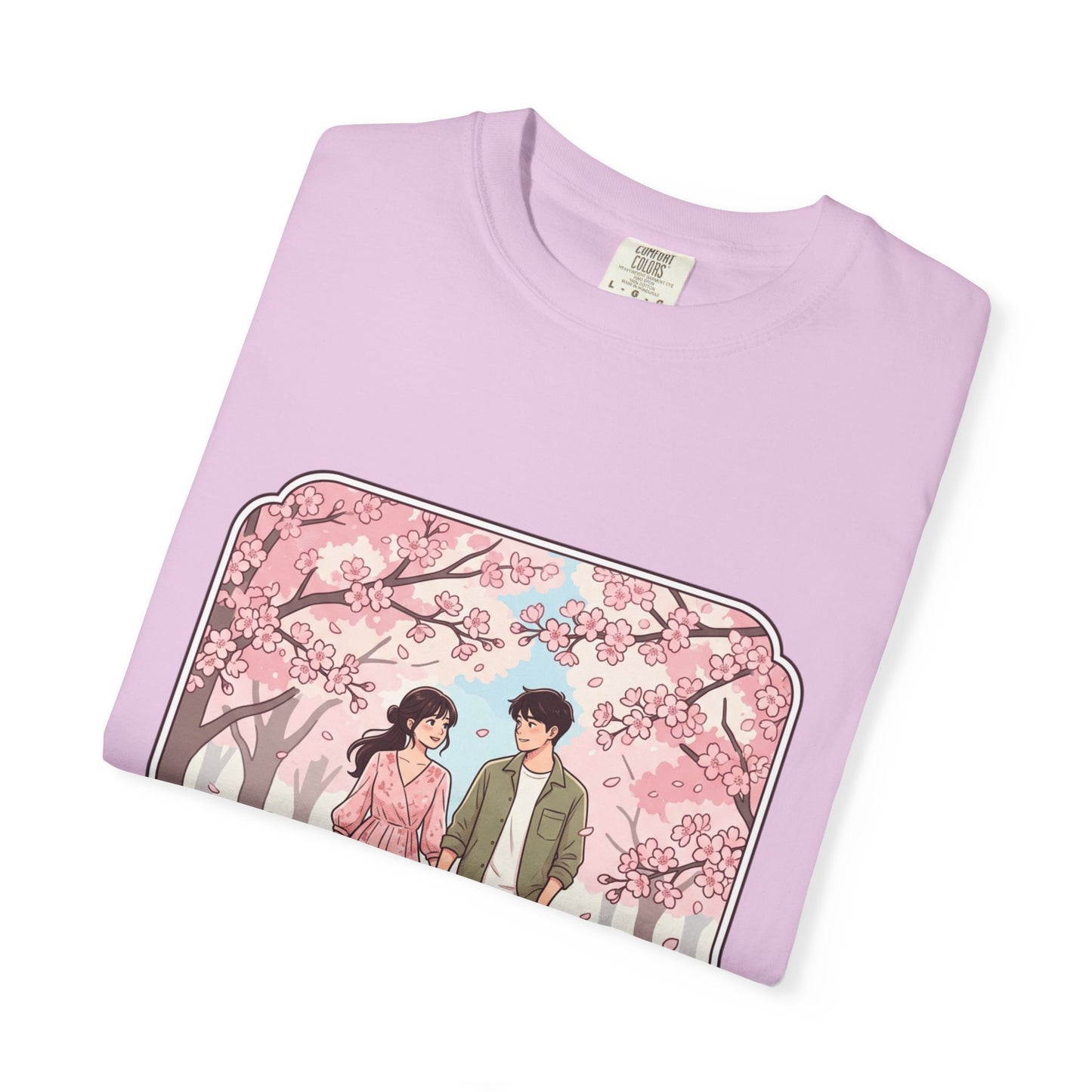 Spring in Japan T-Shirt — Cherry Blossom Couple Graphic Tee