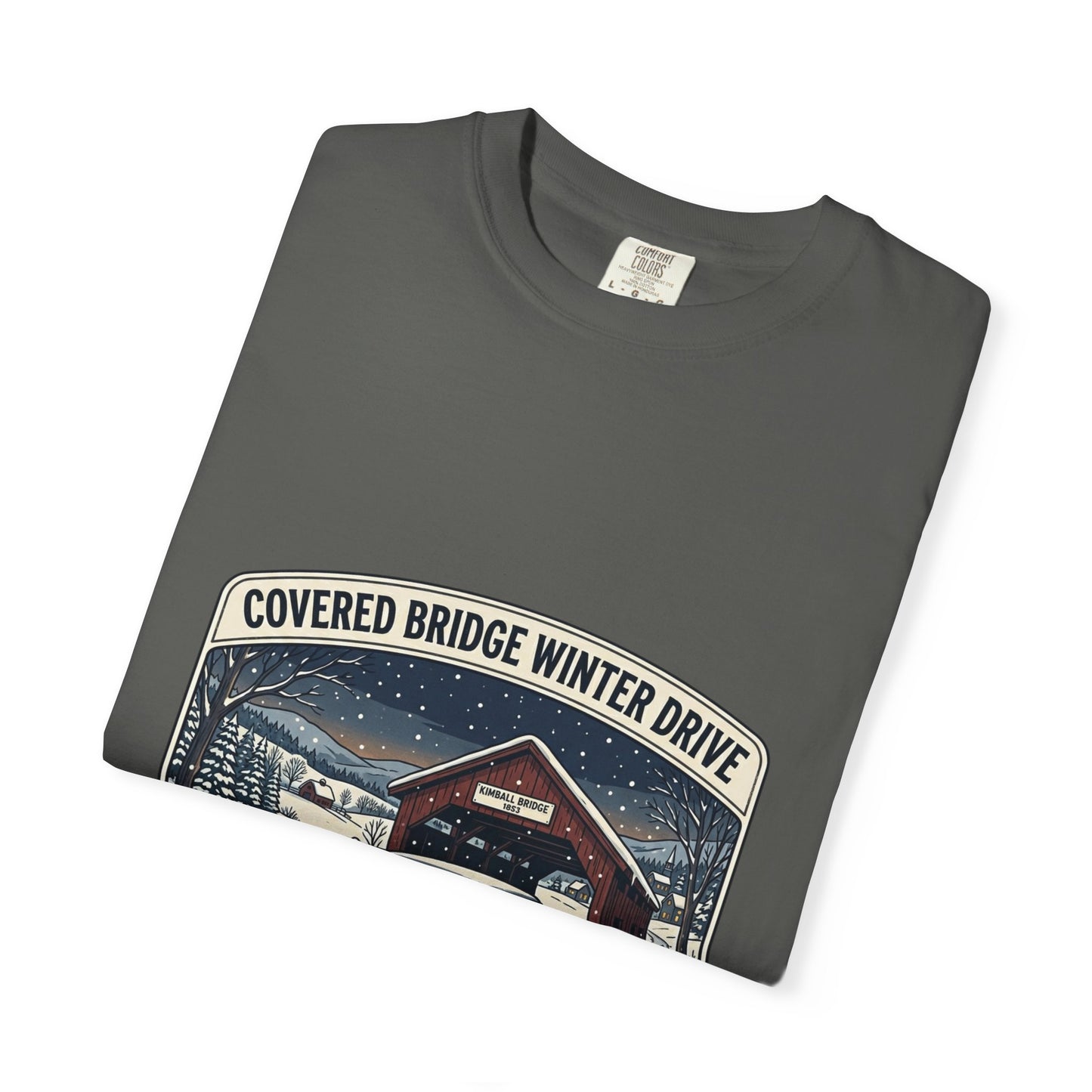 Covered Bridge Winter Drive T-Shirt