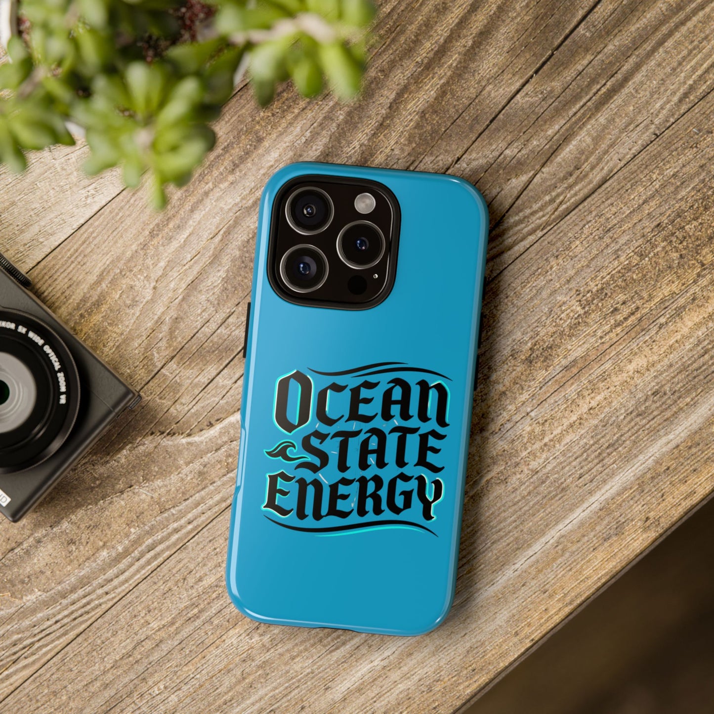 Ocean State Energy Phone Case — Tough Protective iPhone Cover with Nautical Script