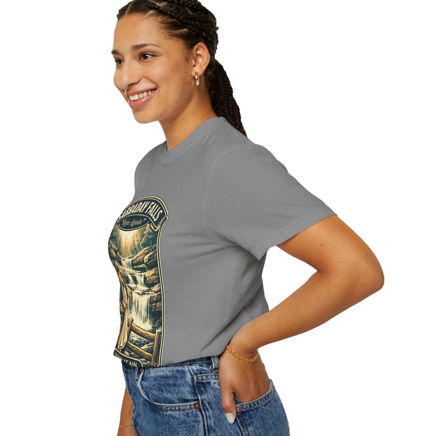 Sabbaday Falls 'We Begin Again' Vintage Nature T-Shirt
