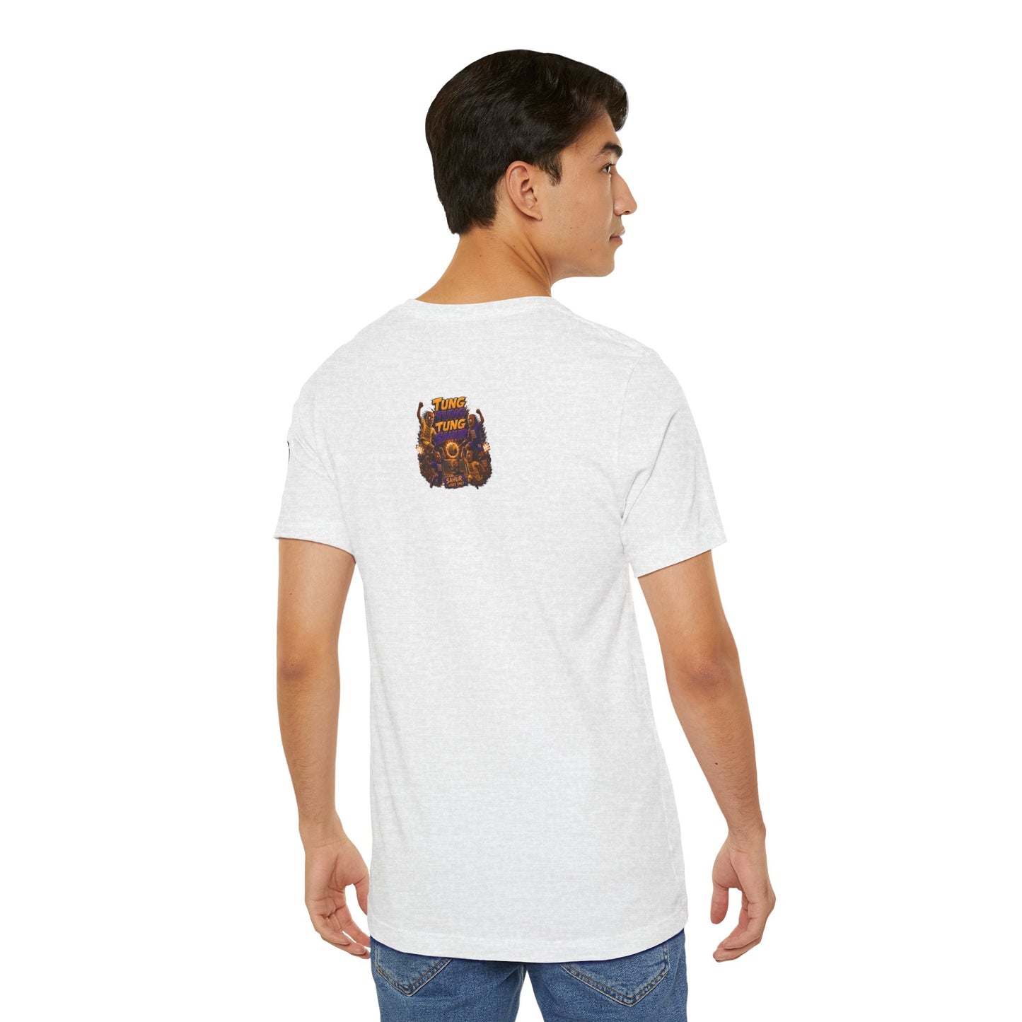 Tung Tung Tung Sahur Header Goal Soccer Action Graphic Tee — Team Court Night Design