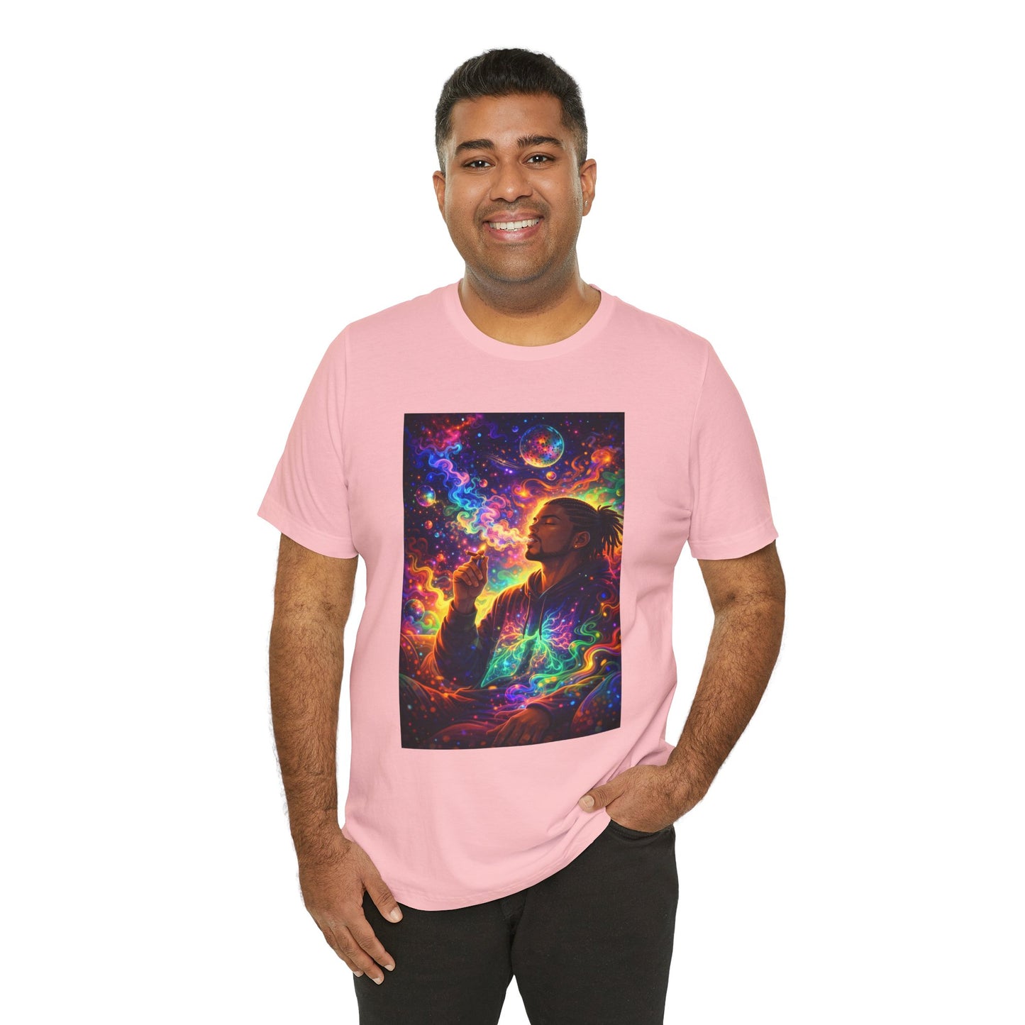 Psychedelic Session T-Shirt — Cosmic Portrait Graphic Tee