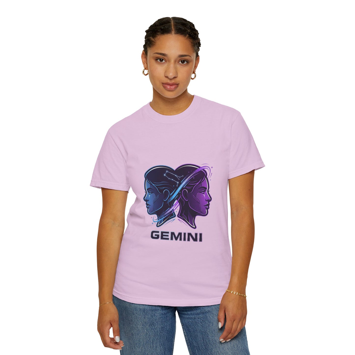 Gemini Zodiac T‑Shirt — Dual Faces Astrology Tee