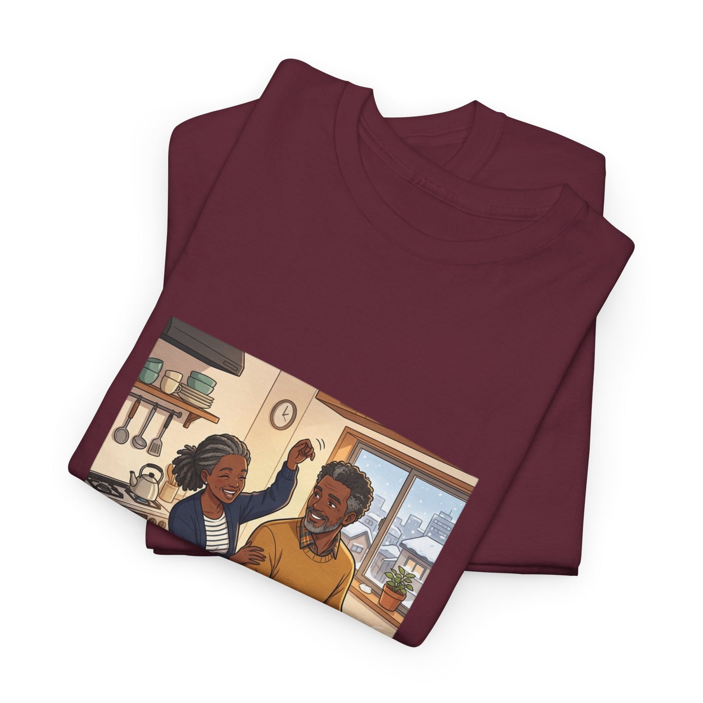 Dishwashing Dance Tee — Couple Kitchen Graphic T-Shirt