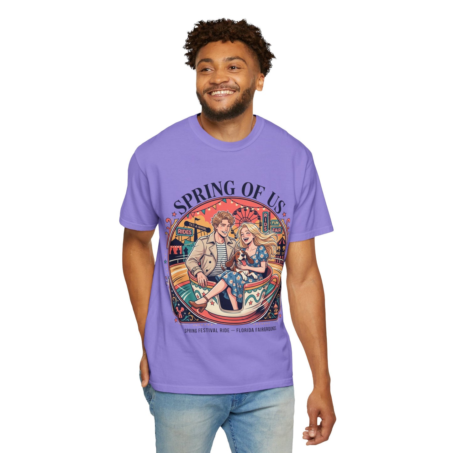 Spring of Us T-Shirt — Retro Carnival Couple Tee (Spring Festival Concert)